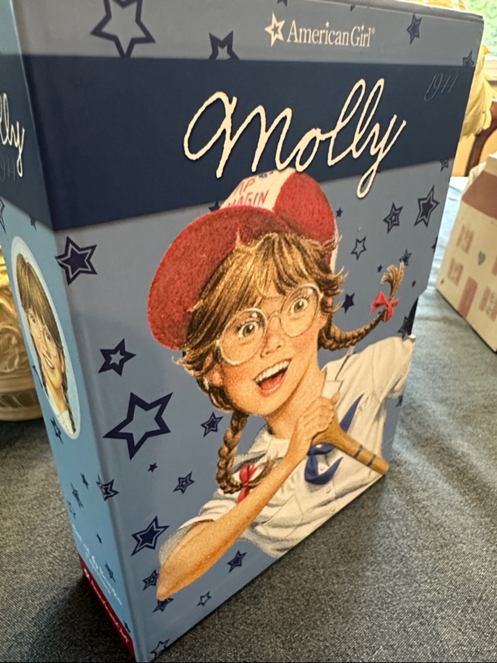 American Girl Molly Set of 6 Books with Game Board in case like new - Picture 2 of 12